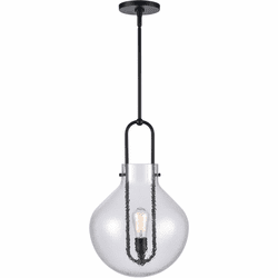 Elk Home 82303/1 Monica Modern Matte Black 13" Hanging Pendant Lighting