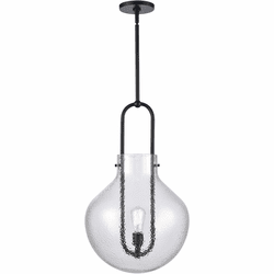 Elk Home 82304/1 Monica Contemporary Matte Black 16" Hanging Lamp