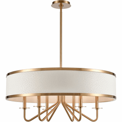 Elk Home 82325/6 Engel Modern Satin Brass Drum Hanging Lamp