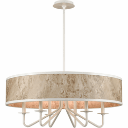 Elk Home 82345/6 Engel Modern Matte White Drum Hanging Lamp