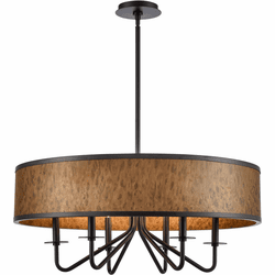Elk Home 82355/6 Engel Modern Matte Black Drum Ceiling Pendant Light