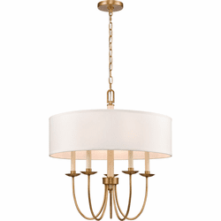 Elk Home 89716/5 Neville Natural Brass Drum Pendant Lamp