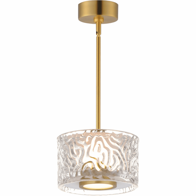 ET2 E11081-124NAB Elysian Modern Natural Aged Brass LED Mini Drum Hanging Pendant Light