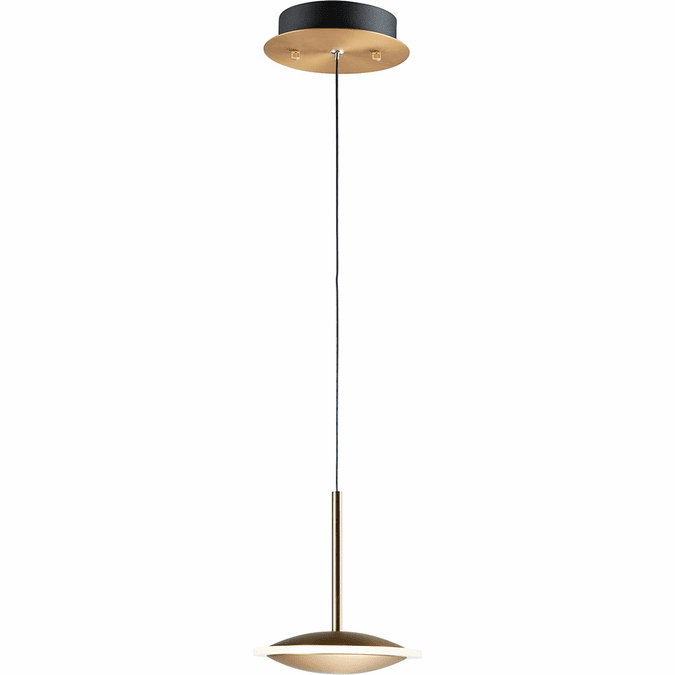 ET2 E21541-90BKGLD Saucer Contemporary Black / Gold LED Mini Pendant Light