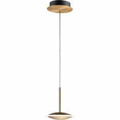 ET2 E21541-90BKGLD Saucer Contemporary Black / Gold LED Mini Pendant Light