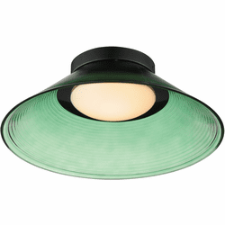 ET2 E22082-04BK Jensen Modern Black LED Flush Ceiling Light Fixture