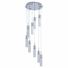 ET2 E22779-91PC Contemporary Polished Chrome Hanging Multi Pendant Lighting