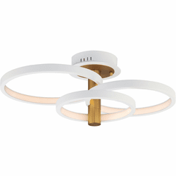 ET2 E24323-WTGLD Hoopla Modern White/Gold LED Ceiling Lighting Fixture