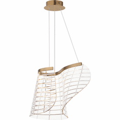 ET2 E24812-82BCN Tartan Contemporary Brushed Champagne LED Hanging Lamp