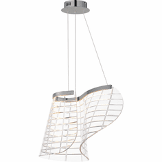ET2 E24812-82PC Tartan Contemporary Polished Chrome LED Hanging Light