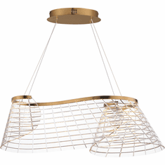ET2 E24814-82BCN Tartan Modern Brushed Champagne LED Island Lighting
