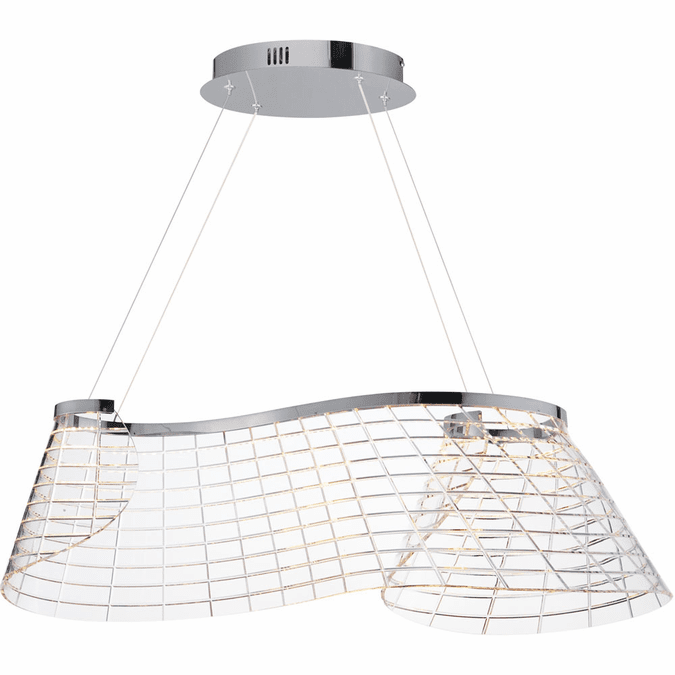 ET2 E24814-82PC Tartan Modern Polished Chrome LED Island Lighting