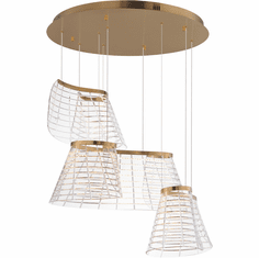 ET2 E24816-82BCN Tartan Modern Brushed Champagne LED Multi Pendant Light