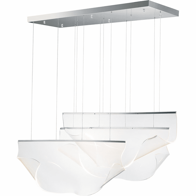 ET2 E24873-133PC Rinkle Modern Polished Chrome LED Multi Ceiling Light Pendant