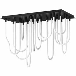 ET2 E24989-BK Soleil Contemporary Black LED Flush Lighting