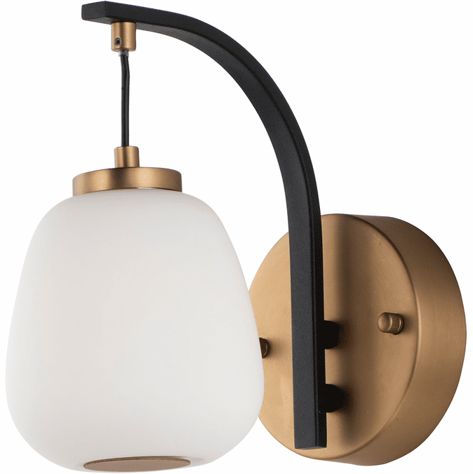 ET2 E25060-92BKGLD Soji Contemporary Black / Gold LED Wall Light Sconce