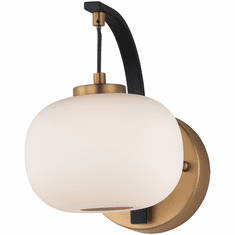 ET2 E25062-92BKGLD Soji Contemporary Black / Gold LED Wall Light Sconce