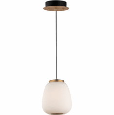 ET2 E25063-92BKGLD Soji Modern Black / Gold LED Mini Drop Ceiling Light Fixture