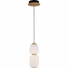 ET2 E25066-92BKGLD Soji Contemporary Black / Gold LED Multi Pendant Light