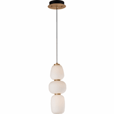 ET2 E25067-92BKGLD Soji Modern Black / Gold LED Multi Lighting Pendant