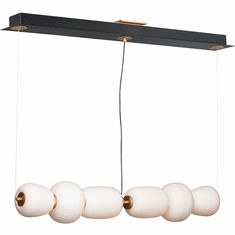 ET2 E25068-92BKGLD Soji Contemporary Black / Gold LED Island Light Fixture