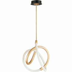 ET2 E25092-01BKGLD Mobius Contemporary Black / Gold LED Lighting Pendant