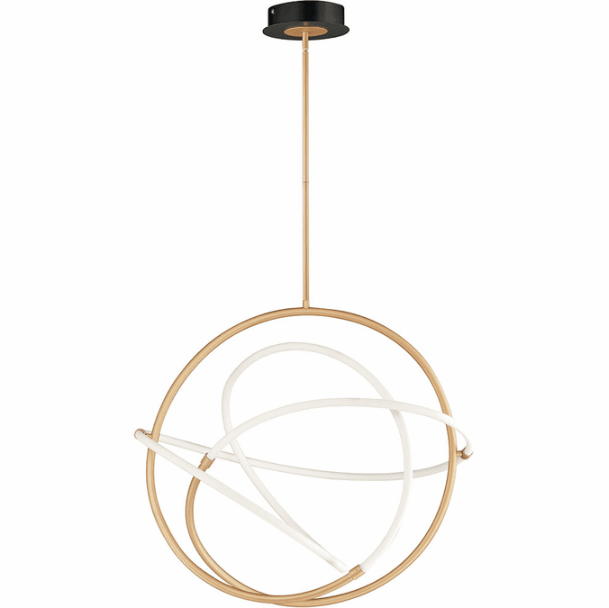 ET2 E25096-01BKGLD Mobius Contemporary Black / Gold LED Hanging Light