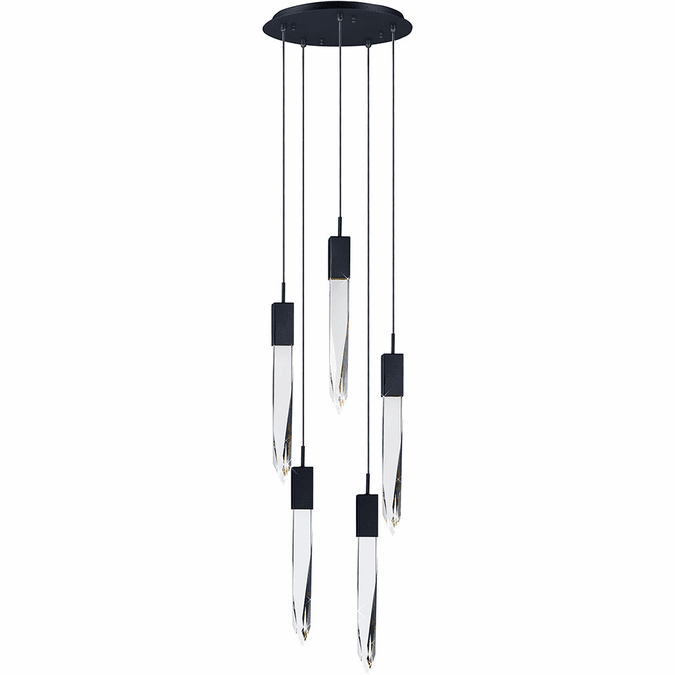 ET2 E31244-20BK Quartz Black LED Multi Pendant Lighting