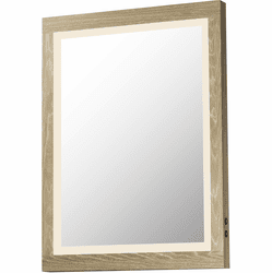 ET2 E42052-OK Sawyer Contemporary Oak LED Wall Mounted Mirror