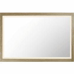 ET2 E42054-OK Sawyer Contemporary Oak LED Wall Mounted Mirror