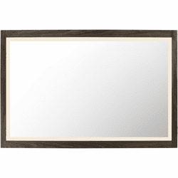 ET2 E42054-WN Sawyer Modern Walnut LED Wall Mounted Mirror