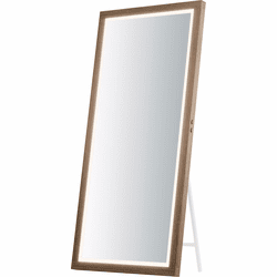 ET2 E42057-OK Sawyer Contemporary Oak LED Floor Mirror