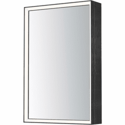 ET2 E42065-BBK Bevel Contemporary Brushed Black LED Wall Mirror