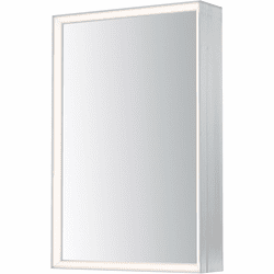 ET2 E42065-SN Bevel Contemporary Satin Nickel LED Wall Mounted Mirror