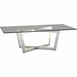 ET2 E71019-PC Carlo Modern Polished Chrome LED Coffee Table