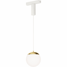 ET2 ETL31013-WTNAB Continuum Modern White / Natural Aged Brass LED Track Mini Pendant Light Fixture