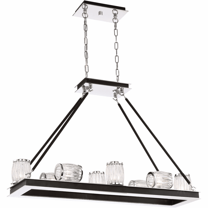 Eurofase 31652018 Barile Modern Chrome / Black Halogen Kitchen Island