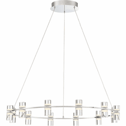 Eurofase 33725-017 Netto Modern Chrome LED Chandelier Light