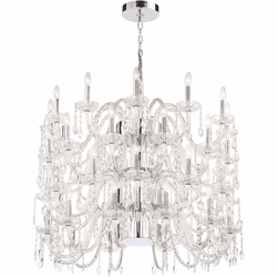 Eurofase 33762-012 Ferrero Contemporary Chrome Hanging Chandelier