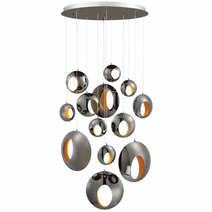 Eurofase 35910015 Arlington Contemporary Blackened Chrome LED Multi