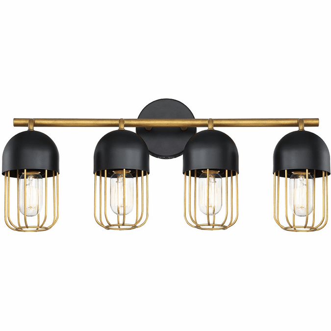 Eurofase 35962-014 Palmerston Modern Matte Black 4-Light Bath Wall Sconce