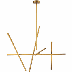 Eurofase 36250-035 Crossroads Contemporary Antique Brass LED Ceiling Chandelier