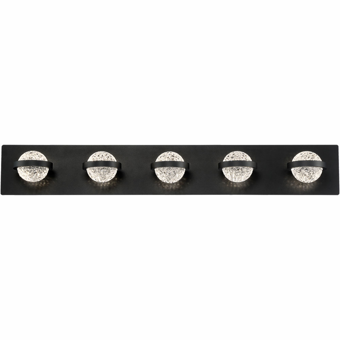 Eurofase 37071-038 Ryder Modern Black LED 5-Light Bath Lighting Sconce
