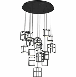 Eurofase 38259-023 Ferro Contemporary Black LED Multi Lighting Pendant