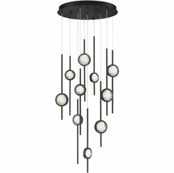 Eurofase 39464-019 Barletta Contemporary Black Anodized Aluminum LED Multi Lighting Pendant