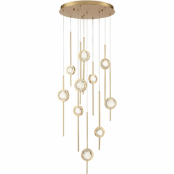 Eurofase 39464-026 Barletta Modern Brass Anodized Aluminum LED Multi Pendant Light