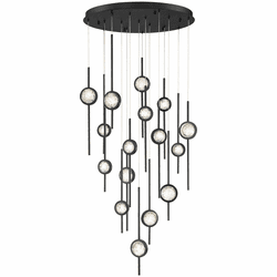 Eurofase 39465-016 Barletta Modern Black Anodized Aluminum LED Multi Hanging Light Fixture