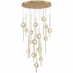 Eurofase 39465-023 Barletta Contemporary Brass Anodized Aluminum LED Multi Pendant Light