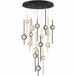 Eurofase 39465-030 Barletta Contemporary Black Anodized Aluminum LED Multi Pendant Light