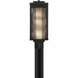 Eurofase 42719-014 Brama Contemporary Black and Gold LED Exterior Post Lighting